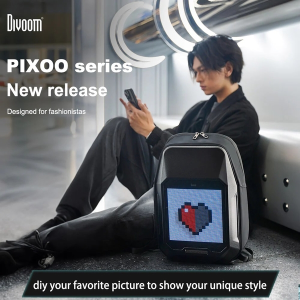 Balo Divoom Cyberbag màn hình LED Pixel Art