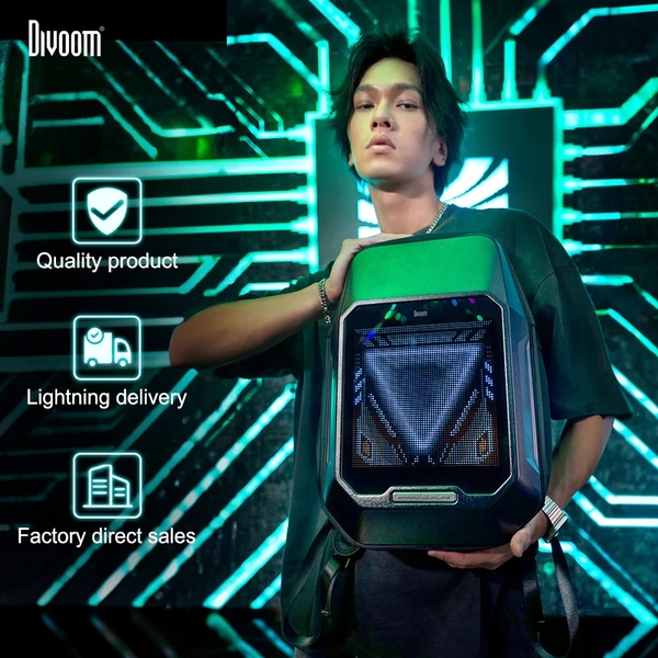 Balo Divoom Cyberbag màn hình LED Pixel Art
