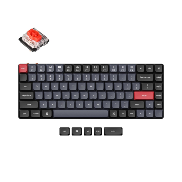 Bàn phím cơ Bluetooth Keychron K3 Pro Viền Nhôm RGB Hot Swap Brown Switch K3P-H3 (Keycap Xanh)