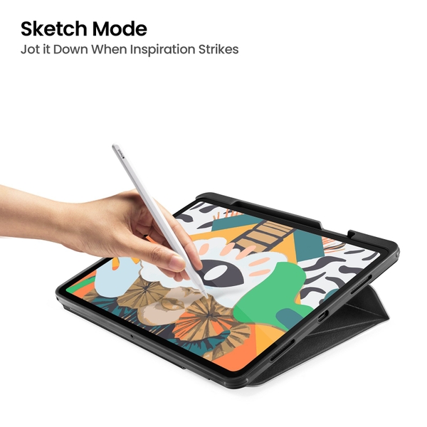 Bao da Tomtoc Vertical từ tính đa góc Inspire Tri-Mode cho iPad Pro 12.9 inch 2021 B02-008