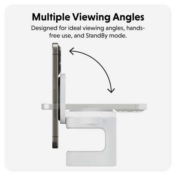 Bộ Sạc Không Dây HYPERJUICE QI2 3-IN-1 Magnetic Charging Stand HJ3320