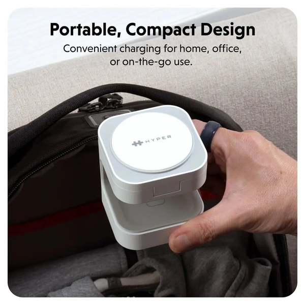 Bộ Sạc Không Dây HYPERJUICE QI2 3-IN-1 Magnetic Charging Stand HJ3320