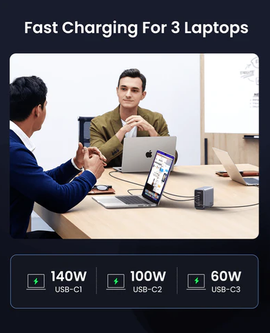 Bộ sạc nhanh UGREEN Nexode 300W CD333 Charger 5 Port USB-C GAN III