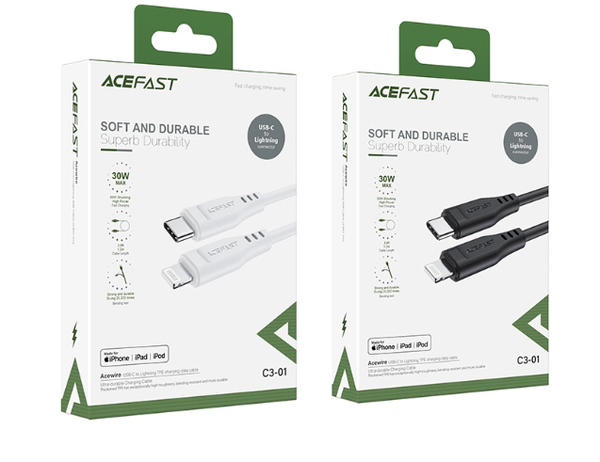 Cáp ACEFAST Type C to Lightning (1.2m) - C3-01