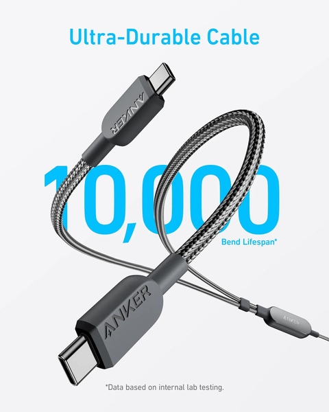 CÁP SẠC NHANH ANKER 2 IN 1 USB-C TO USB-C 140W 1.2M A8895