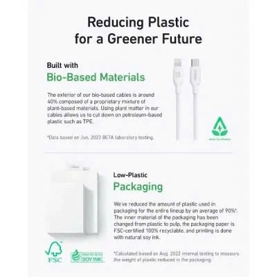 CÁP SẠC NHANH ANKER 542 USB-C TO LIGHTNING MFI 1.8M A80B2