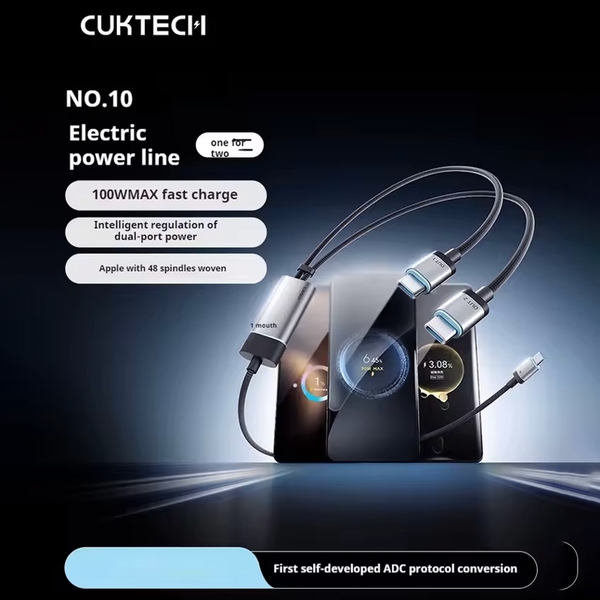 Cáp Sạc Nhanh Cuktech No.10 2 in 1 100W - C2C515