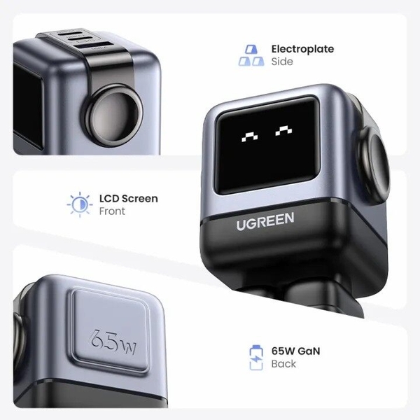 Củ Sạc Nhanh 65W RoboGaN Mini UGREEN CD361