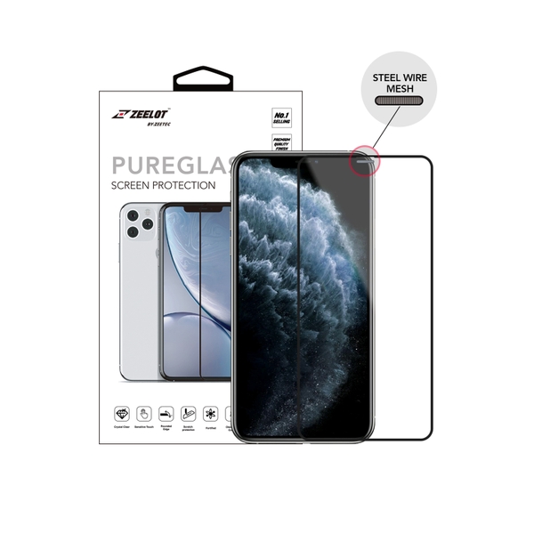 Miếng dán cường lực ZEELOT Kính Trong PureGlass 2.5D (Có Lưới Loa) cho iPhone 11 | 11 Pro | 11 Pro Max