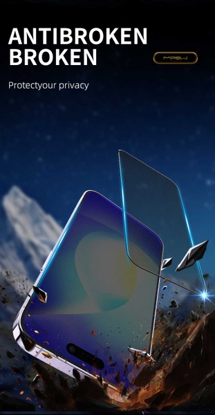 Miếng dán cường lực MIPOW KINGBULL CHỐNG VÂN TAY HD ANTI GLARE PROTECTOR cho iPhone 15 | 15 Plus | 15 Pro | 15 Pro Max  (FULL VIỀN ĐEN)