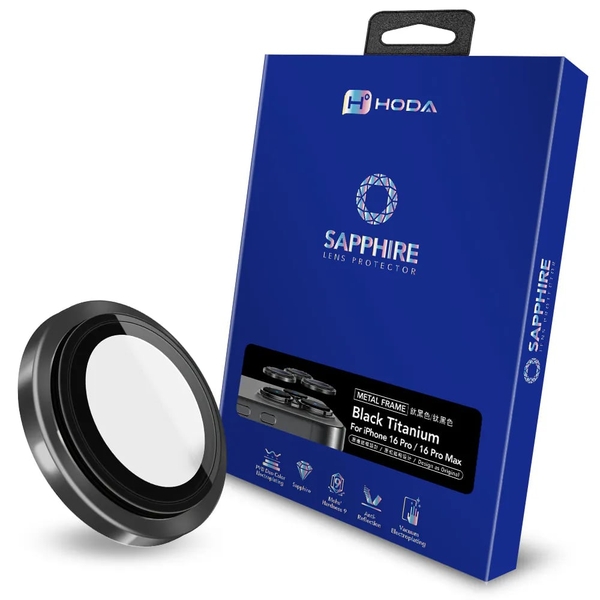 Miếng dán bảo vệ camera HODA Sapphire cho iPhone 16 Pro và 16 Pro Max