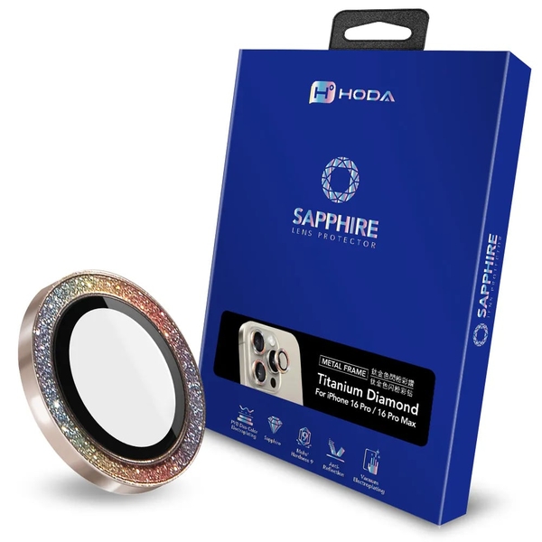 Miếng dán bảo vệ camera HODA Sapphire cho iPhone 16 Pro và 16 Pro Max