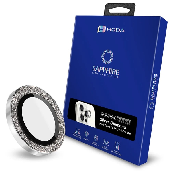 Miếng dán bảo vệ camera HODA Sapphire cho iPhone 16 Pro và 16 Pro Max