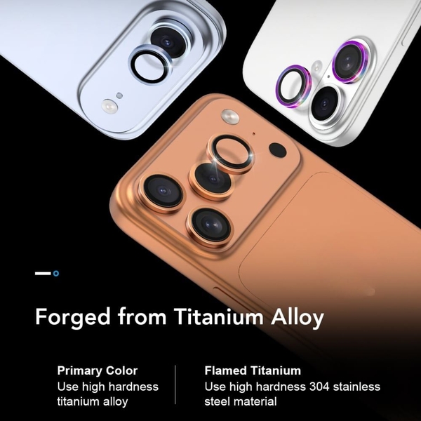 Miếng dán bảo vệ camera HODA Sapphire cho iPhone 17 Pro và 17 Pro Max