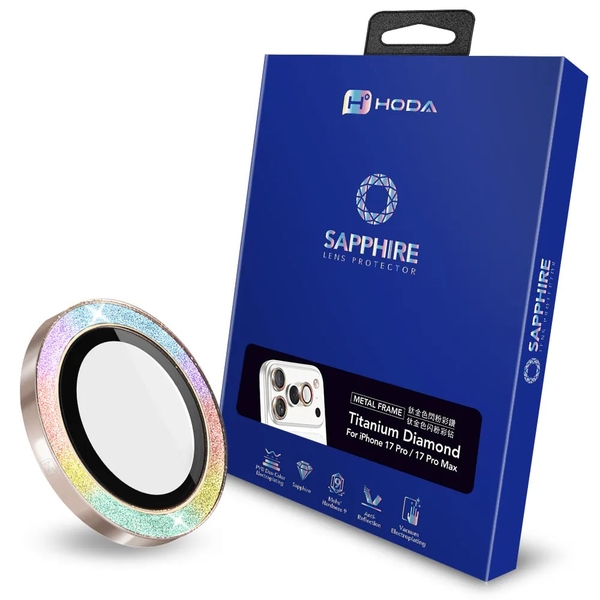 Miếng dán bảo vệ camera HODA Sapphire cho iPhone 17 Pro và 17 Pro Max