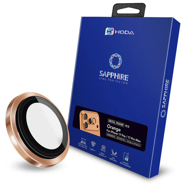 Miếng dán bảo vệ camera HODA Sapphire cho iPhone 17 Pro và 17 Pro Max