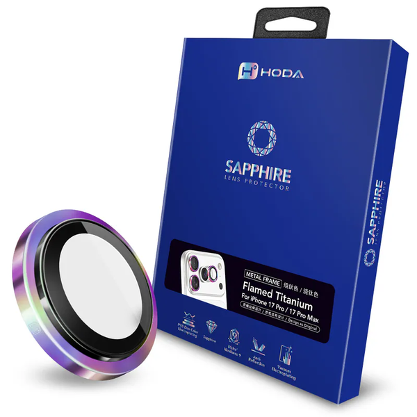 Miếng dán bảo vệ camera HODA Sapphire cho iPhone 17 Pro và 17 Pro Max