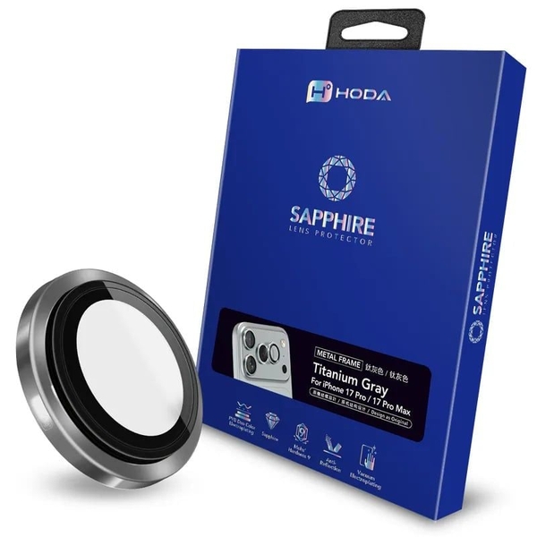 Miếng dán bảo vệ camera HODA Sapphire cho iPhone 17 Pro và 17 Pro Max