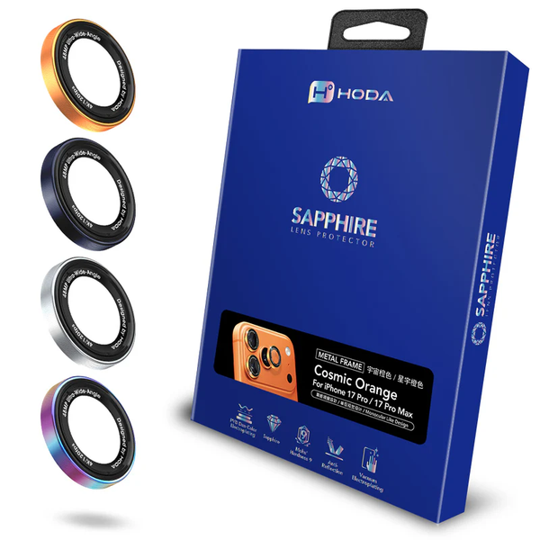 Miếng dán bảo vệ camera SLR HODA Sapphire cho iPhone 17 Pro và 17 Pro Max (Monocular Like Design)