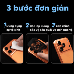 Miếng dán bảo vệ camera SLR HODA Sapphire cho iPhone 17 Pro và 17 Pro Max (Monocular Like Design)
