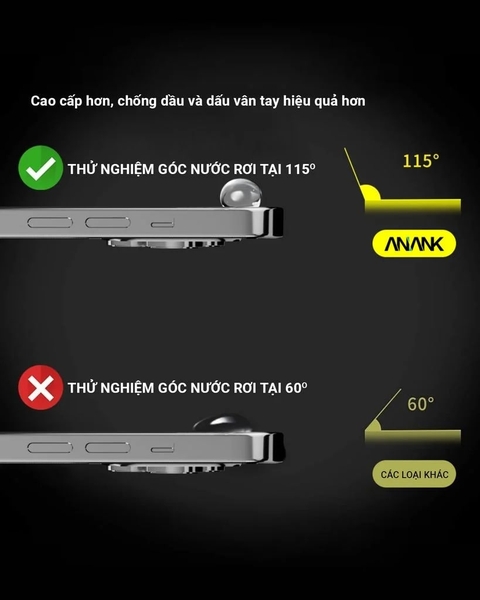 Miếng dán cường lực ANANK 3D Curved Clear Trong Suốt cho iPhone 14 Series