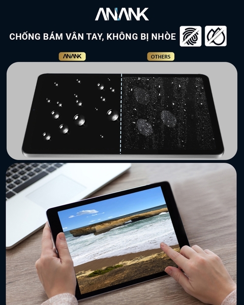 Miếng dán cường lực ANANK 3D Privacy Chống Nhìn Trộm cho iPad