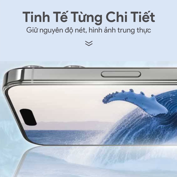 Miếng dán cường lực có khung trợ dán DEKEY 3D Master Glass Sentery (trong suốt) cho iPhone