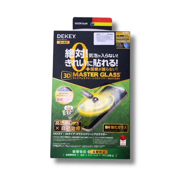 Miếng dán cường lực có khung trợ dán DEKEY 3D Master Glass Sentery (trong suốt) cho iPhone