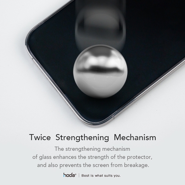 Miếng dán cường lực kèm khung trợ dán HODA chống nhìn trộm cho iPhone 15 series