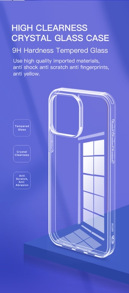 Ốp Lưng iPhone 15 PRO MAX MIPOW Tempered Transparent Case PS15D