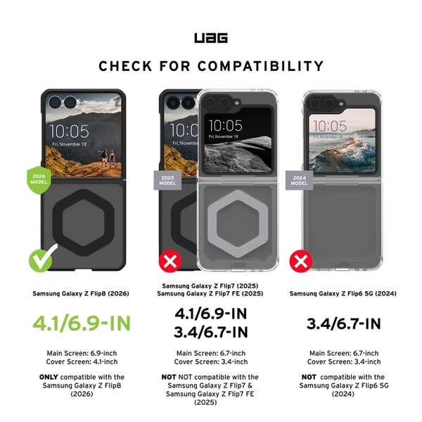 Ốp lưng UAG Samsung Galaxy Z Flip 8 Mouve có Magsafe