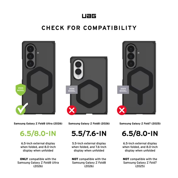 Ốp lưng UAG Samsung Galaxy Z Fold 8 Ultra Mouve XTE có Magsafe