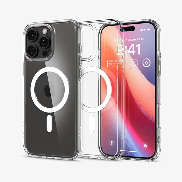 Ốp Lưng iPhone 16 PRO MAX SPIGEN Crystal Hybrid Magfit White