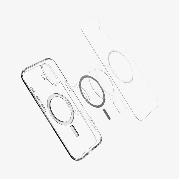 Ốp Lưng iPhone 16 PLUS SPIGEN Crystal Hybrid Magfit White