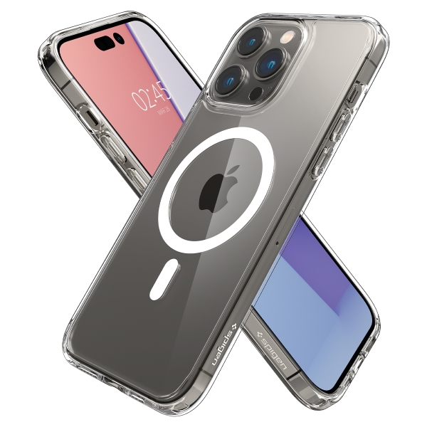 Ốp lưng iPhone 14 Pro Spigen Crystal Hybrid Magfit White