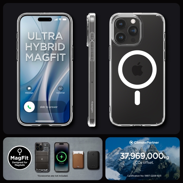 Ốp Lưng iPhone 15 PRO SPIGEN Crystal Hybrid Magfit White