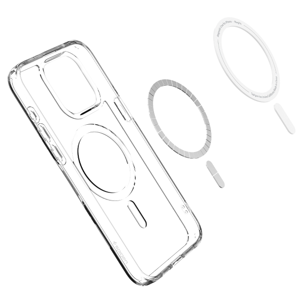 Ốp Lưng iPhone 15 PRO SPIGEN Magsafe Crystal Hybrid Magfit White