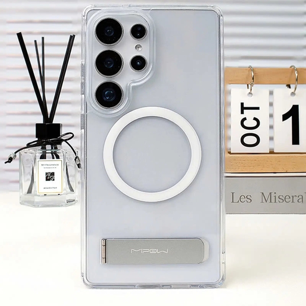 Ốp Lưng MIPOW Samsung Galaxy S25 Ultra 6.9 inch Tempered Stand Transparent Magsafe MGDS25