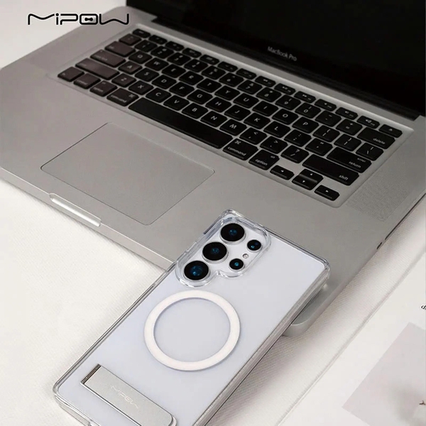 Ốp Lưng MIPOW Samsung Galaxy S25 Ultra 6.9 inch Tempered Stand Transparent Magsafe MGDS25