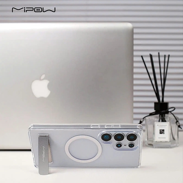 Ốp Lưng MIPOW Samsung Galaxy S25 Ultra 6.9 inch Tempered Stand Transparent Magsafe MGDS25