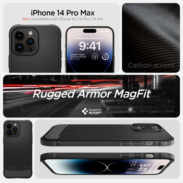 ỐP LƯNG SPIGEN IPHONE 14 PRO MAX RUGGED ARMOR (MAGFIT)