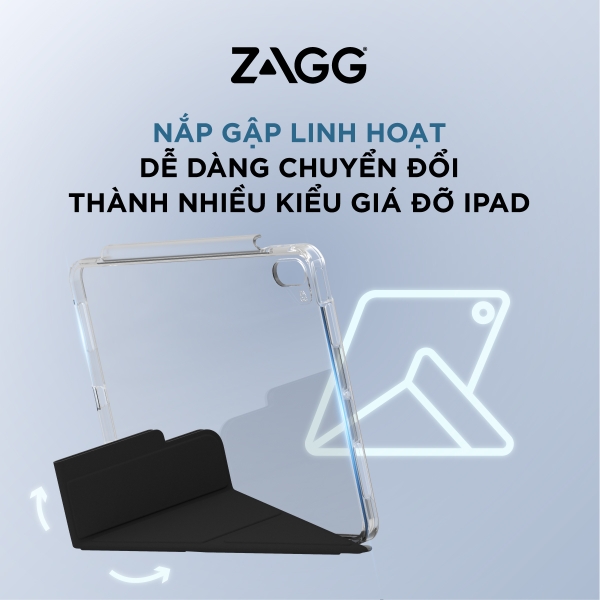 Ốp lưng ZAGG Crystal Palace Folio cho iPad Air 13 inch (M2 2024)