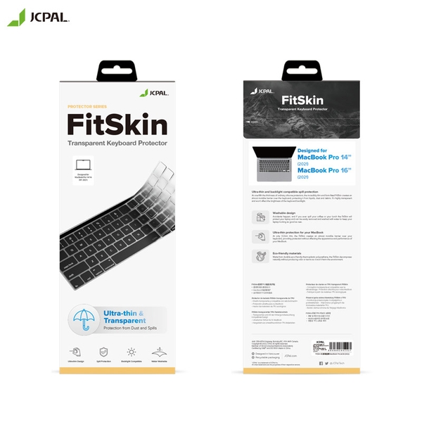 PHỦ PHÍM JCPAL FITSKIN TPU MACBOOK 14