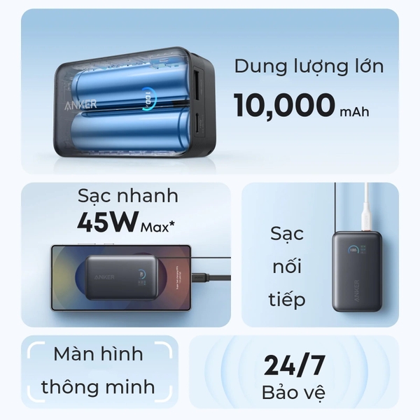 Pin Dự Phòng Anker Nano 10000 45W - A1638