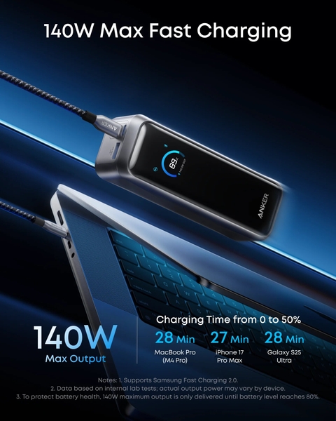 Pin Dự Phòng Anker Prime 20000mAh 220W - A110B