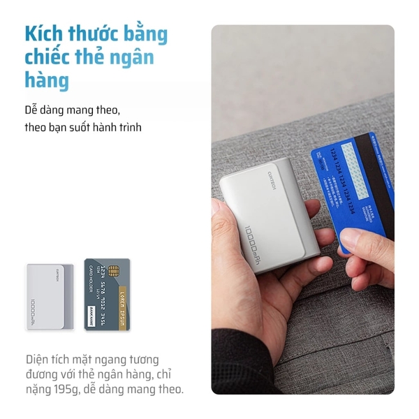 Pin dự phòng Cuktech 10.000mAh Power Bank 30W - PB100