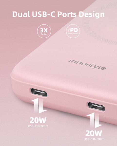 Pin Dự Phòng MAGSAFE iPhone & Apple Watch INNOSTYLE PowerMag Duo 2-IN-1 10000MAH IW202
