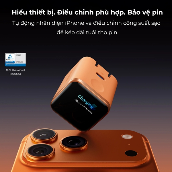 Sạc Nhanh Anker 45W Smart GaN (Màn hình hiển thị) - A121D