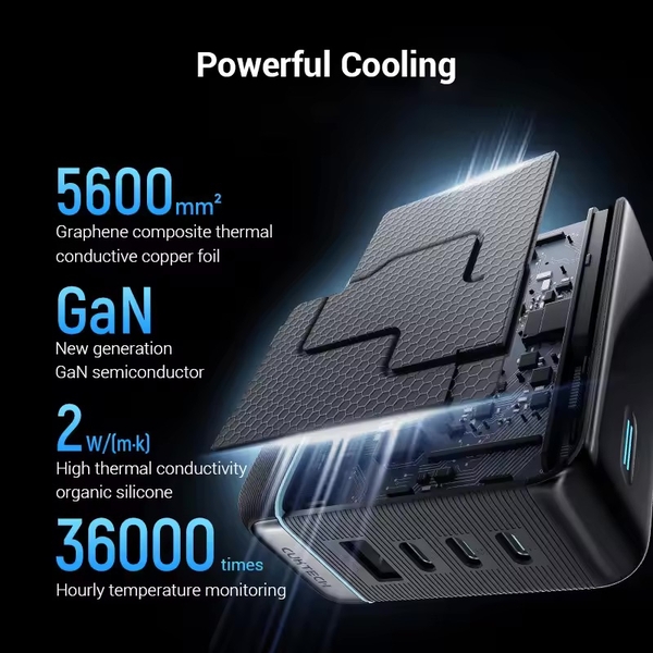 Sạc Nhanh Cuktech 10 Ultra GaN 120W Super Charger – AD1204U