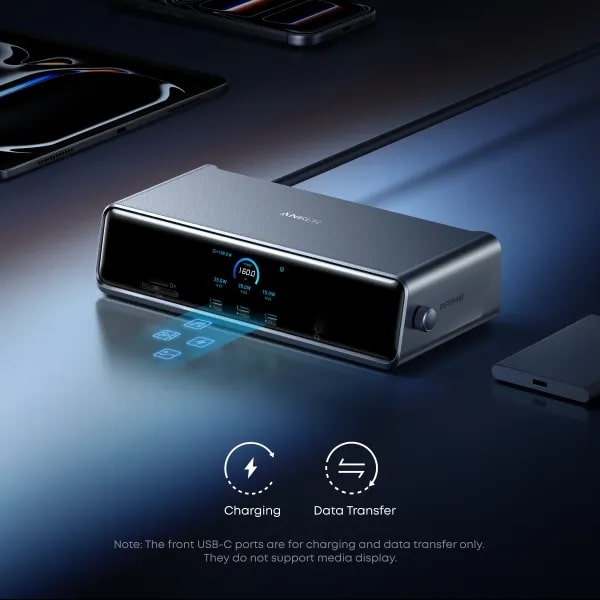 Trạm Sạc Anker Prime 160W 14 IN 1 Hỗ Trợ Triple Display & DisplayLink (Bộ chuyển đổi Hub) - A83B3